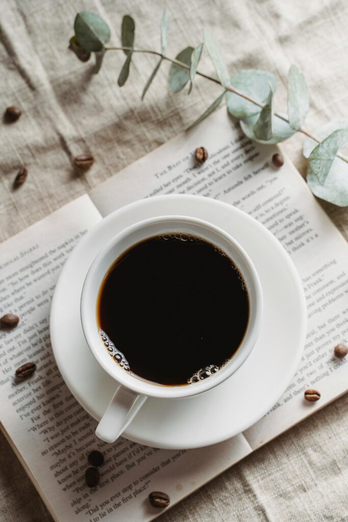 Green tea and black coffee